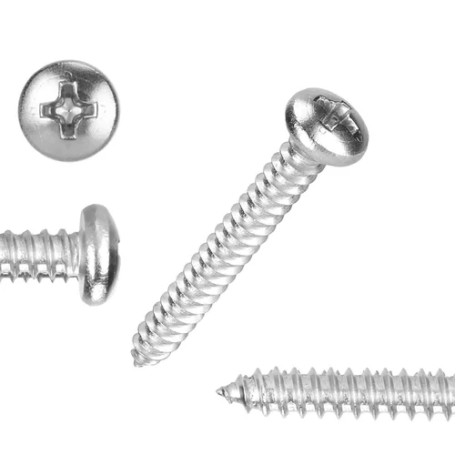 Vista 12 de QISHENG Black Head 100 PCS #4x1/4(0.25 pulgadas) Tornillos Phillips para Madera de Cabeza Redonda de Acero Inoxidable, Tornillo de Acero Inoxidable