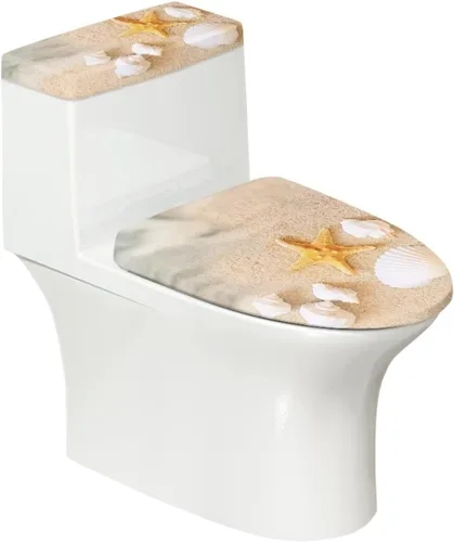 Vista 40 de Juego de 2 Fundas de Asiento de Inodoro con Hojas de Arce de Otoño, Juego de Fundas de Tapa de Tanque de Inodoro con Hojas de Arce Impresas