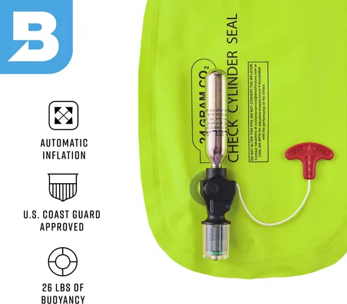 Vista 7 de BLUESTORM Cirrus26 Inflatable PFD Life Jackets for Adults US Coast Guard Approved Automatic Life Vest w/Manual Override Convertibility