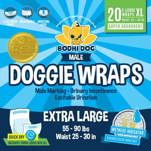 Vista 9 de Bodhi Dog Pañales desechables para perros machos, superabsorbentes, a prueba de fugas, ajuste ajustable, diseño cómodo, control avanzado de humedad