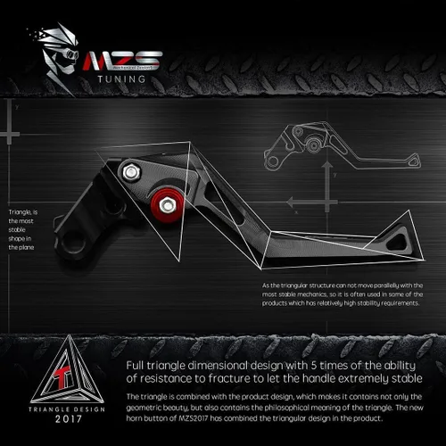 Vista 6 de MZS Palancas de freno de embrague de motocicleta cortas CNC negro compatible con YZF R1 2002-2003 / R6 1999-2004 / FZ1 Fazer 2001-2005 / R6S