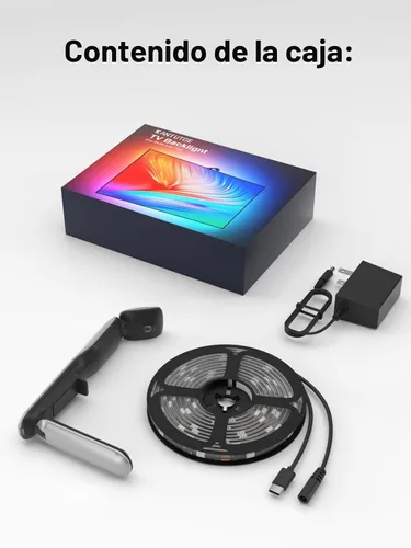 Vista 7 de KANTUTOE - Retroiluminación LED para TV con cámara, luces LED de 13.7 pies para televisores de 45-65 pulgadas y monitores de PC, luces de TV