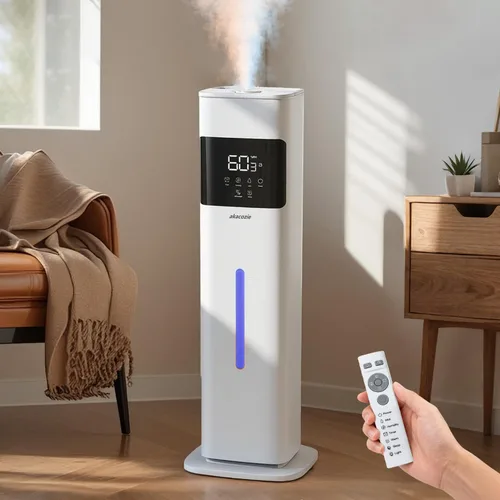 Vista 9 de Humidificadores de niebla cálida y fría para dormitorio, 500 pies cuadrados, humidificador de llenado superior de 2.1 galones/8L, habitación grande