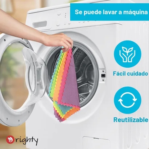 Vista 7 de Orighty Paño de limpieza de microfibra a granel, paquete de 50 trapos de Varios