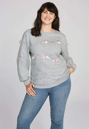 Vista 5 de ellos Sudadera de caña de caramelo para mujer, talla grande