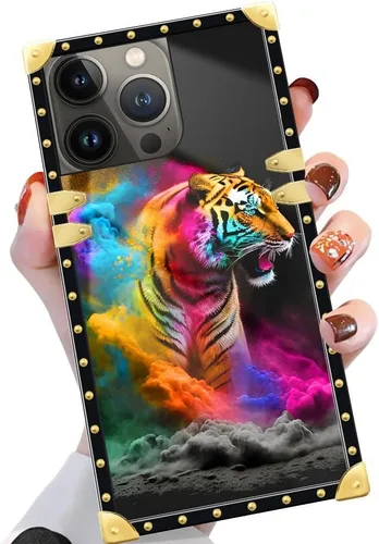 Vista 29 de Funda compatible con iPhone 14 Pro Max (6.7 pulgadas), hermosa mariposa Flosers dorada, de lujo, suave TPU duro, parte trasera de policarbonato