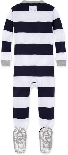 Vista 2 de Burts Bees Baby Pijama unisex para bebé con cremallera frontal antideslizante algodón orgánico