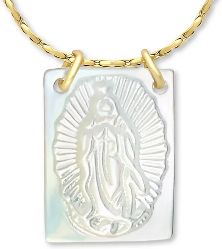 Vista 18 de Collar con Escapulario Católico - Escapulario de la Virgen del Carmen - Colgante de la Virgen María - Joyería de Escapularios Católicos