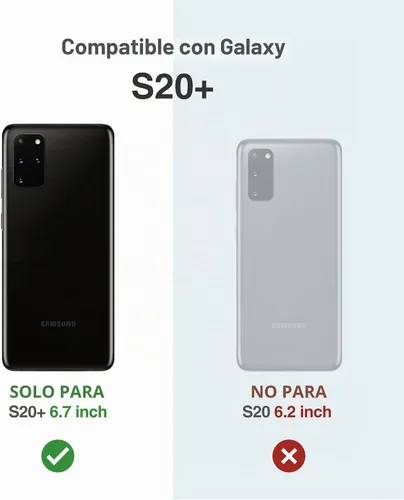 Vista 2 de SURITCH Funda para Samsung Galaxy S20 Plus, marco frontal extra, resistente y a prueba de golpes, con protector de pantalla integrado para Samsung