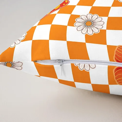 Vista 4 de Funda de almohada retro de los años 60 y 70, diseño de hongos trippy Kawaii para niñas, mujeres y adultos, bonita funda de cojín hippie de 1970