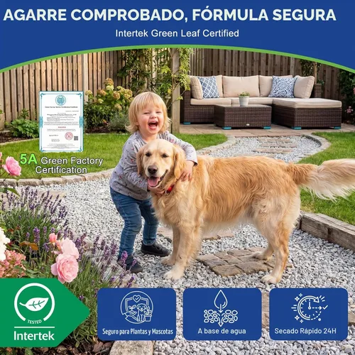 Vista 8 de Teexpert Pegamento de roca para paisajismo, pegamento concentrado de grava de 2 galones para grava de guisantes y rocas pequeñas, fórmula de flujo