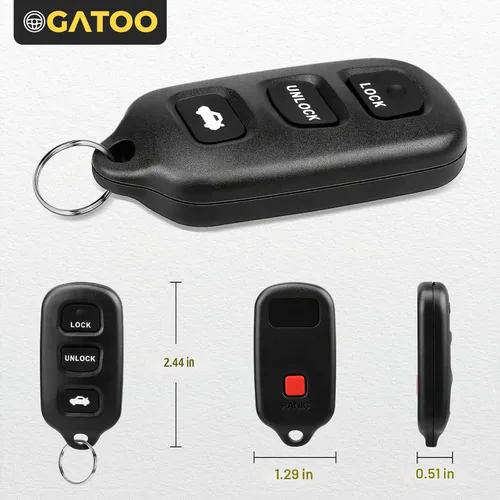 Vista 5 de OGATOO Llavero de Repuesto Compatible con Camry 2002 2003 2004 2005 2006/ Solara 2002 2003 Control Remoto de Entrada sin Llave (GQ43VT14T)
