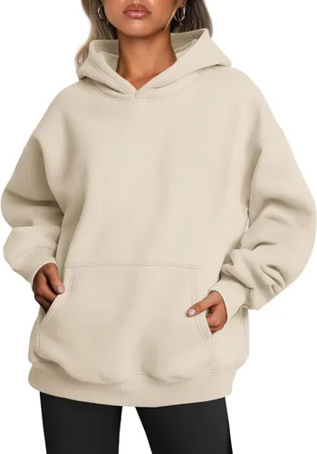 Vista 19 de Trendy Queen Sudaderas con capucha de gran tamaño para mujer, sudaderas de felpa para mujer, suéteres de moda de otoño, suéteres de invierno Lunares