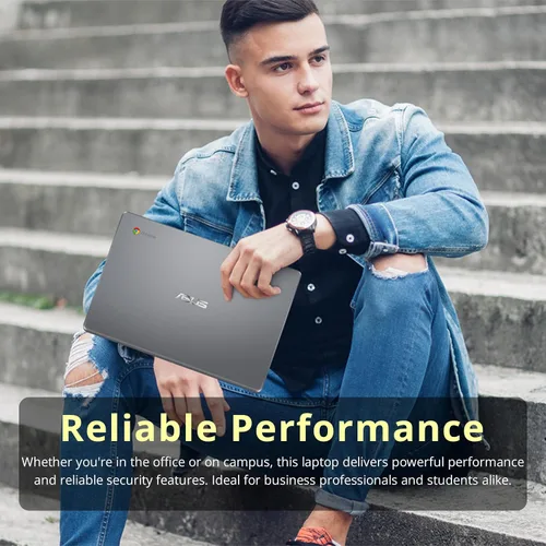 Vista 5 de ASUS Laptop Chromebook C223 HD de 11.6/'', procesador Intel Celeron N3350, 4 GB de RAM, memoria flash eMMC de 32 GB, gráficos Intel HD, cámara web