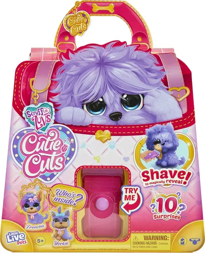 Vista 18 de Little Live Scruff-A-Luvs Cutie Cuts: Afeitar, revelar y estilizar, mascota de peluche rescatada - cachorro rosa