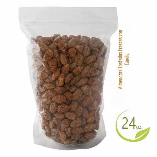 Vista 5 de Pop'N Nuts Almendras tostadas con canela, 24 onzas de nueces glaseadas dulces confitadas
