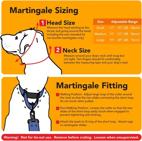 Vista 4 de If It Barks - Collar Martingala reflectante de 1.5 pulgadas con hebilla a presión rápida para perros - Ajustable - Fabricado en Estados Unidos