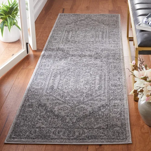 Vista 41 de SAFAVIEH ADR108B - Tapete de la colección Adirondack, 2 pies 1 pulgada x 6 pies, marfil y plateado, diseño de medallón oriental, no desprende