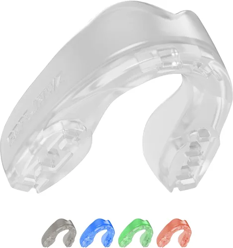 Vista 10 de SAFEJAWZ Elements - Protector bucal de doble capa de protección premium para adultos y jóvenes, con estuche, ideal para boxeo, MMA, rugby, artes