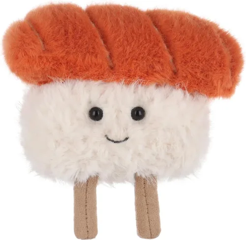 Vista 6 de Albaricoque Cordero Sushi Comida Suave Animales de Peluche Juguetes Salmón Sushi 3
