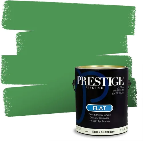 Vista 228 de PRESTIGE Pintura exterior e imprimación en uno, aloe, plano, 1 galón