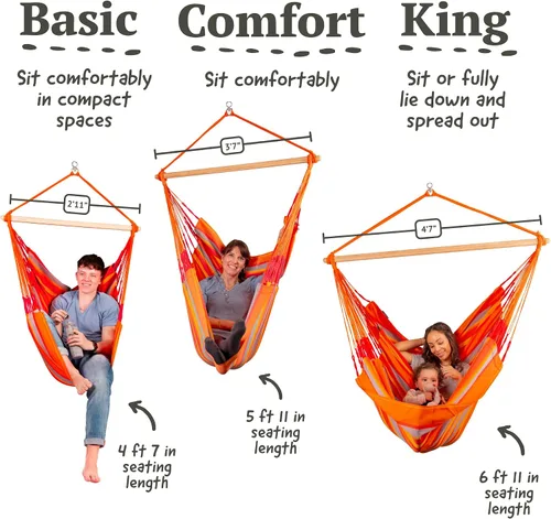 Vista 4 de LA SIESTA® - Hamaca básica mediana Domingo y CasaMount - Silla colgante resistente a la intemperie y al desgarro - Silla hamaca interior al aire