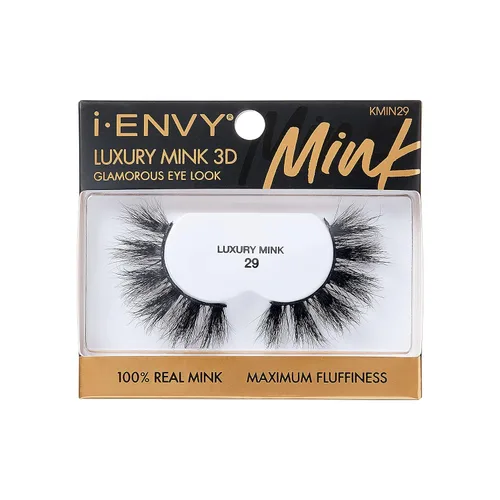 Vista 14 de i-ENVY Pestañas postizas de lujo de la colección de visón, pestañas 100% de visón real, aspecto glamoroso, pestañas de máxima esponjosidad 3D ángulo
