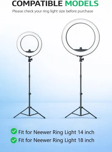 Vista 3 de Superer Cable de alimentación de 15 V apto para Neewer de 14"/18" luz