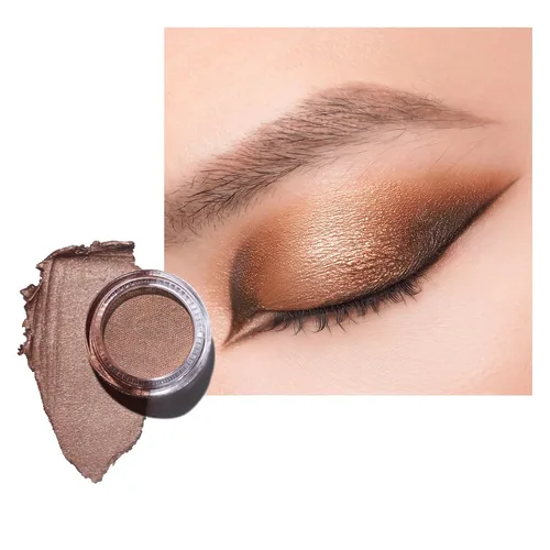 Vista 10 de Oulac Sombra de ojos en crema blanca brillante Iluminador a prueba de agua y sombra de ojos con purpurina de larga duración, color natural