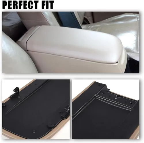Vista 4 de G-PLUS Tapa de consola central compatible con Explorer Mountaineer 1997-2001 2001 Sport Trac Beige