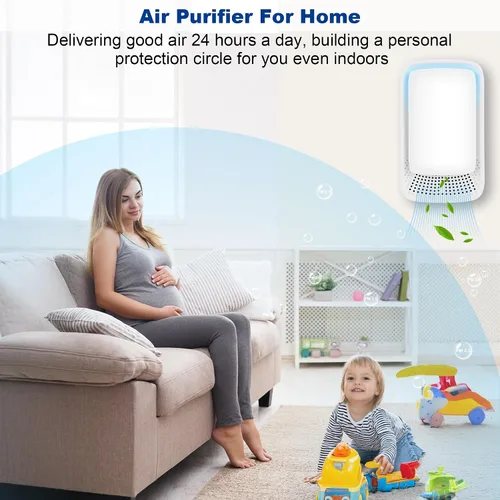Vista 5 de VGY Purificador de aire enchufable (paquete de 2) – Purificador de aire ionizador, purificadores de aire de iones negativos silenciosos, filtro