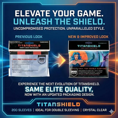 Vista 2 de TitanShield 200 fundas interiores de tarjeta de 60 micrones ultra transparentes de tamaño estándar, ajuste perfecto exacto. Perfectas para doble
