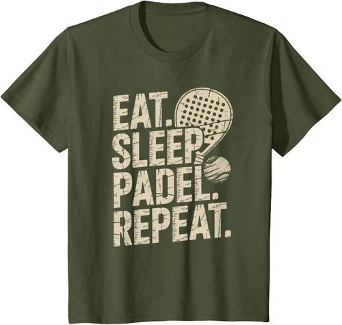 Vista 10 de Camiseta Eat Sleep Padel Repeat Padel Jugador de Tenis