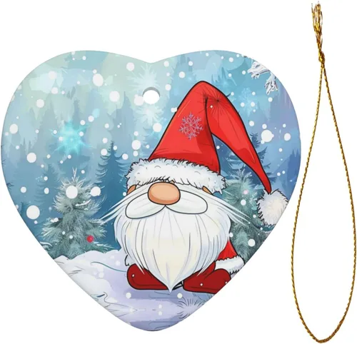Vista 12 de Adornos colgantes de cerámica para árbol de Navidad, decoración colgante en forma de estrella para suministros de fiesta en interiores y exteriores