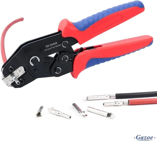 Vista 5 de Herramienta de prensado de cable fotovoltaico solar para conectores de cables solares, AWG14-10 (2.5/4/6mm²) - Mini piler de 7 pulgadas