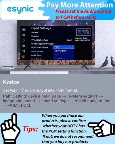 Vista 3 de eSynic Adaptador óptico portátil a RCA de 7 pies de largo, convertidor DAC de 192 kHz Plug & Play, convertidor de audio digital a analógico