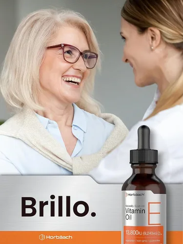 Vista 6 de Horbäach Aceite de vitamina E 13,800 UI 1oz para rostro y piel
