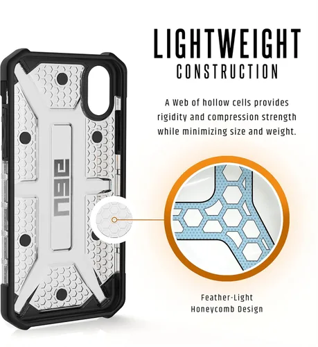 Vista 6 de URBAN ARMOR GEAR UAG - Funda protectora para iPhone Xs/X (pantalla de 5.8 pulgadas) de plasma [hielo], resistente a prueba de golpes, a prueba