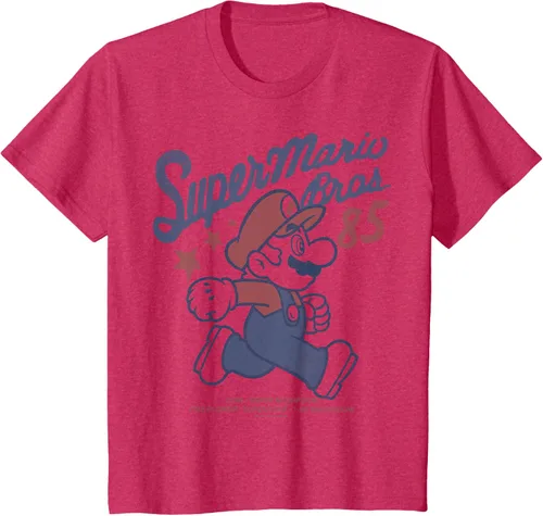 Vista 36 de Nintendo Super Mario Brothers '85 Vintage Stars - Camiseta Gris Oscuro