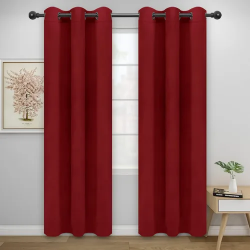Vista 300 de Easy-Going - Cortinas opacas para dormitorio, aislamiento térmico sólido con ojales, cortinas de ventana para reducción de ruido, cortinas