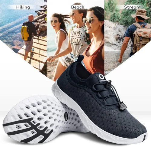 Vista 8 de SEEKWAY Zapatos de agua para hombre y mujer, secado rápido, zapatos acuáticos descalzos, playa, caminar, kayak, canotaje, deportes acuáticos SP006