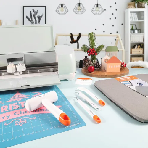 Vista 2 de DOOHALO Brayer Roller - Herramientas de deshierbe de vinilo compatibles con Cricut Crafting Kit de accesorios básicos para silueta, raspador