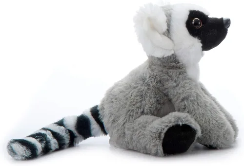 Vista 8 de The Petting Zoo Peluche de lémur de cola anillada, regalos para niños, animales salvajes del zoológico Onez, juguete de peluche de lémur de cola