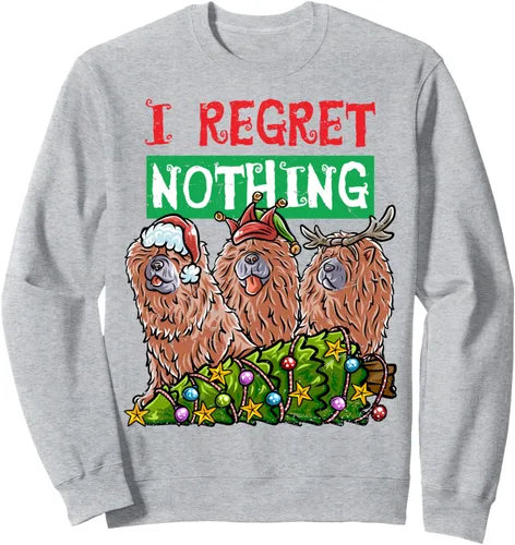Vista 3 de Chow Chow Santa Claus Elf Reindeer Christmas Dog Sweatshirt