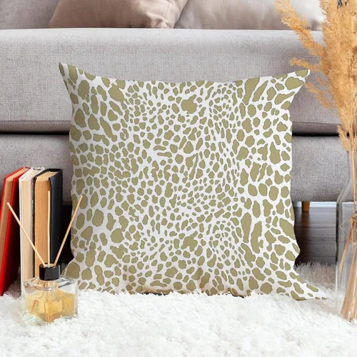 Vista 50 de Funda de cojín decorativa con estampado de guepardo verde peridoto para sofá, funda de almohada verde crema con estampado de leopardo con A-16