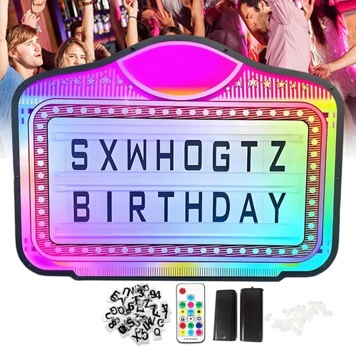 Vista 8 de Letrero de servicio de botellas, presentador de botellas para clubes nocturnos, luces de visualización a color con 4 juegos de letras y 1 kit