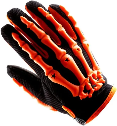 Vista 9 de Guantes adultos de motocross 1Storm para motocicleta, BMX, MX, ATV, bicicleta todoterreno, bicicleta, modelo de esqueleto para ciclismo