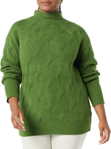 Vista 4 de AMAZON ESSENTIALS - Suéter trenzado suave al tacto con cuello alto para mujer
