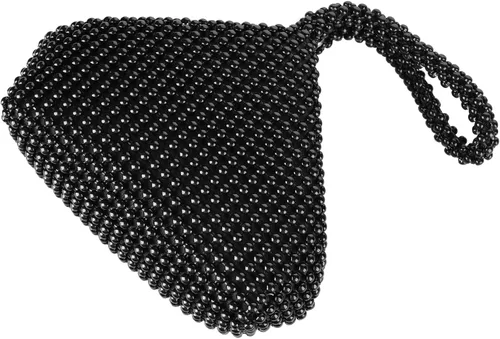 Vista 7 de Bolso de noche para mujer - Tamaño más grande mejorado, clutch de muñeca con diamantes de imitación completos brillantes para fiesta, boda, cita