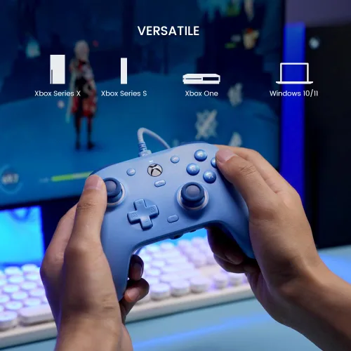 Vista 2 de GameSir G7 SE Blue Wired Xbox Controller for PC, Xbox Series X/S, Xbox One, Officially Licensed Hall Effect Xbox Controller with 3.5mm Earphone